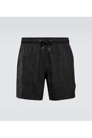 Berluti Men Swim Shorts - Printed swim shorts