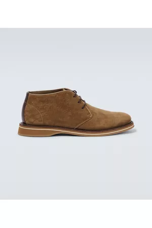 Berluti Men Shoes - Scritto suede Derby shoes