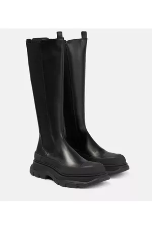 Alexander McQueen Women Knee High Boots - Knee-high leather boots