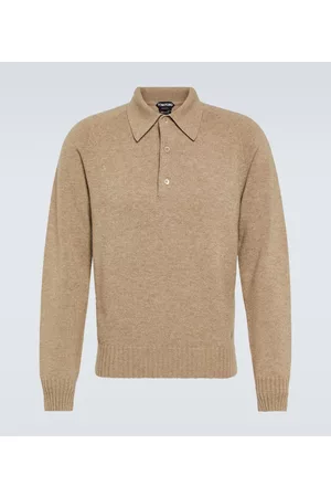 Tom Ford Men Long Sleeve Polo Shirts - Cashmere polo sweater