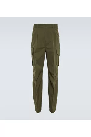 Gucci Men Cargo Pants - GG canvas-trimmed cotton cargo pants