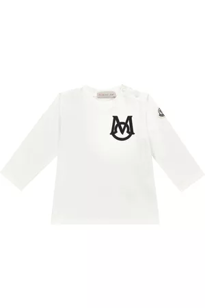 Moncler Long Sleeve Polo Shirts - Baby cotton-blend T-shirt