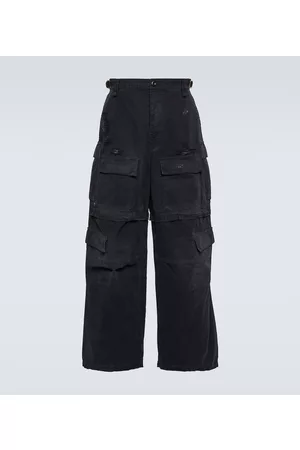 Balenciaga Men Twill Cargo Pants - Cotton twill cargo pants
