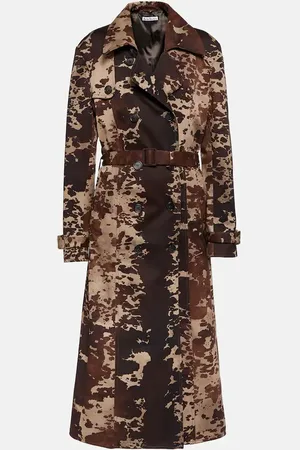 Acne Studios Cow-print cotton trench coat