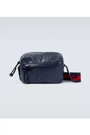 Gucci Men 17 Inch Laptop Bags - GG leather shoulder bag