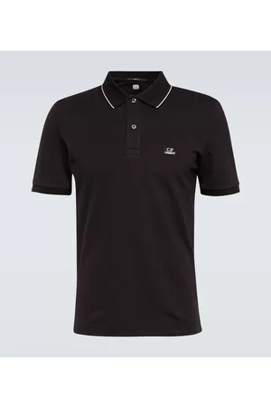 C.P. Company Men Polo Shirts - Cotton-blend piquÃ© polo shirt