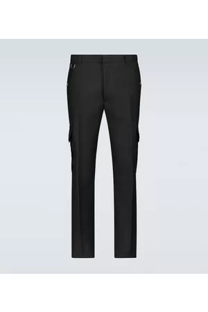 Alexander McQueen Men Slim Fit Cargo Pants - Serge slim-fit wool cargo pants