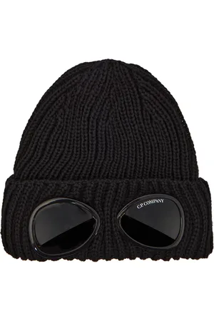 C.P. Company Goggle Lens ribbed-knit wool beanie
