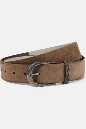 Brunello Cucinelli Monili suede belt