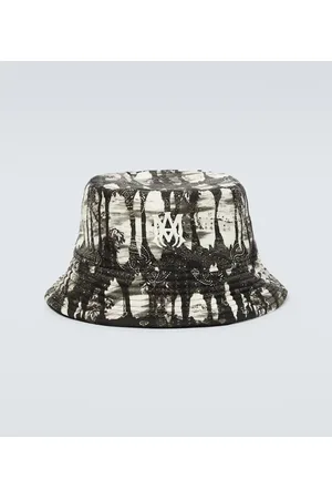 AMIRI logo-embroidered bandana-print Bucket Hat - Farfetch