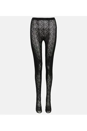 Black see-through stockings - Swiss stars dots stockings - Marianna  Giordana Paris