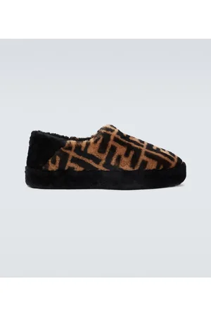 Fendi Men Logo Moccasts Shoes 