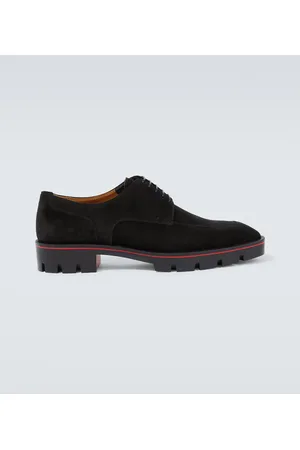Christian Louboutin Men's Our Georges Suede Loafer - Black - Loafers
