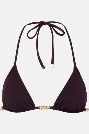Stella McCartney Chain-trimmed halter-neck bikini
