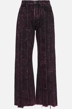 Acne Studios Patchwork high-rise wide-leg jeans