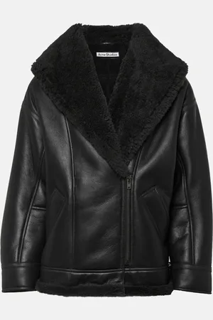 Acne Studios Shearling-lined leather jacket