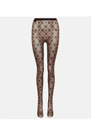 Gucci Gg Jacquard Stockings in Black