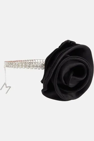 MAGDA BUTRYM Floral-appliquÃ© crystal-embellished choker