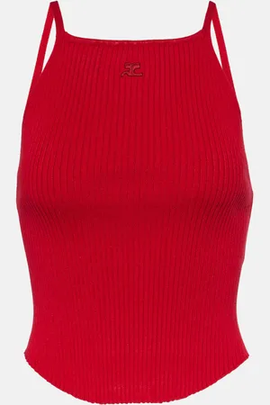 Courrèges CourrÃ¨ges Ribbed-knit tank top