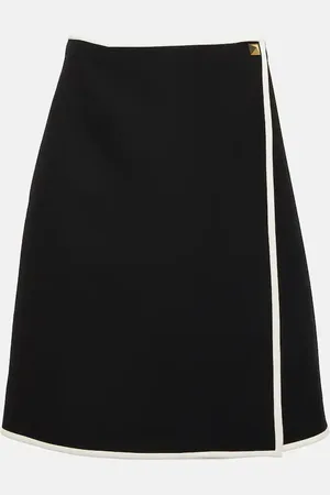 VALENTINO Roman Stud wool and silk miniskirt