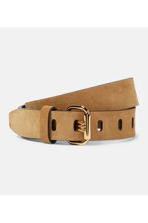 The Bambi Belt in Beige Suede with Silver