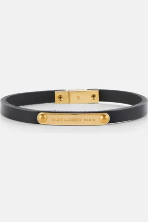 Saint Laurent Logo leather bracelet