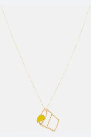 Aliita Tequila 9kt yellow necklace with enamel