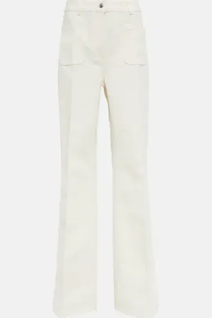 Loro Piana Danbeth straight cotton and linen pants