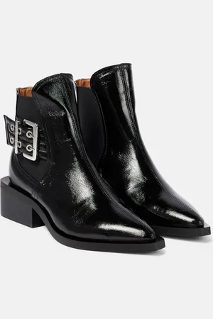 Ganni Faux-leather Chelsea boots