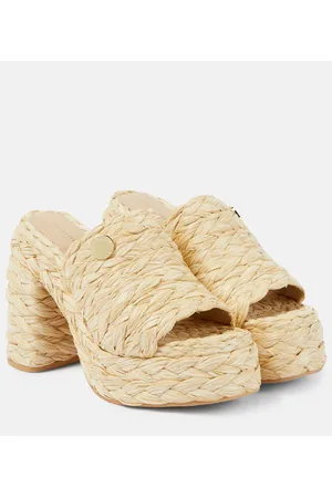Stella McCartney Skyla raffia-effect platform mules