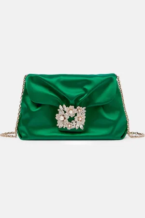Roger Vivier Bouquet embellished satin shoulder bag