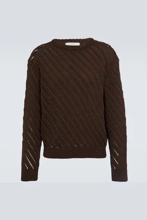 LEMAIRE Openwork cotton-blend sweater