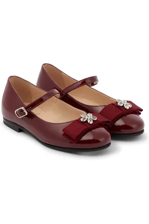Il gufo Embellished patent leather ballet flats