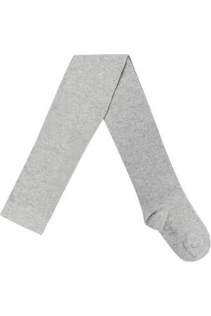 2-pack wool-blend tights - Black/Grey marl - Kids