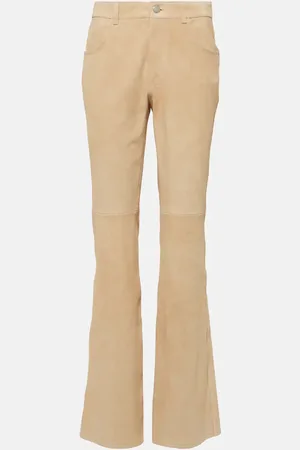 Chloé ChloÃ© Mid-rise suede straight pants