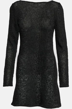 Tom Ford Chain-embellished raffia-effect minidress