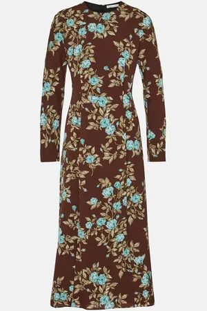 EMILIA WICKSTEAD Roland floral crÃªpe midi dress