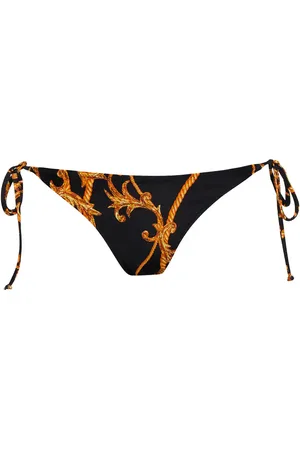 Ganni Printed self-tie bikini bottoms