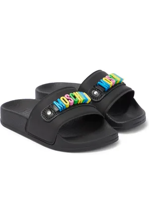 Moschino Logo rubber slides