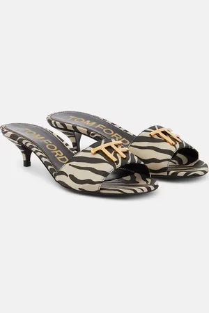 Tom Ford Embellished leopard-print sandals