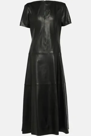 Dorothee Schumacher V-neck leather midi dress