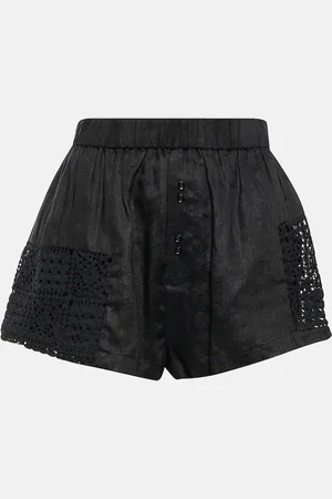 SIR Rayure patchwork cotton shorts