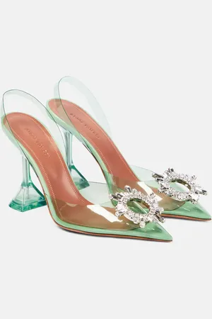Amina Muaddi Begum embellished PVC slingback pumps
