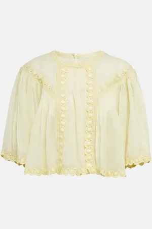 Isabel Marant Ogalice eyelet cropped shirt