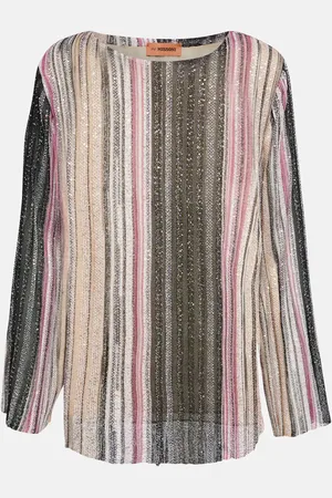 Missoni Sequined striped knit top