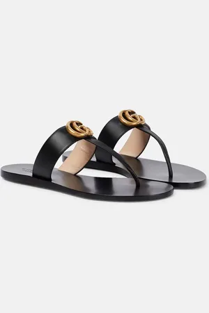 Gucci Double G leather thong sandals