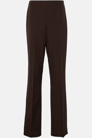 Salvatore Ferragamo Mid-rise wool straight pants