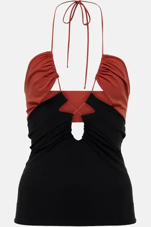 Nensi Dojaka Cutout halterneck top