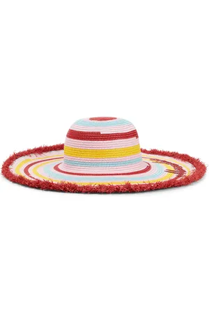 MONNALISA Striped logo-embroidered sun hat