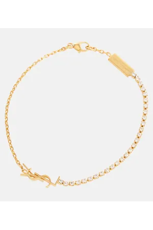 Opyum Twist Bracelet In Metal Gold | Saint Laurent Womens Cuffs And  Bracelets - Baldachim